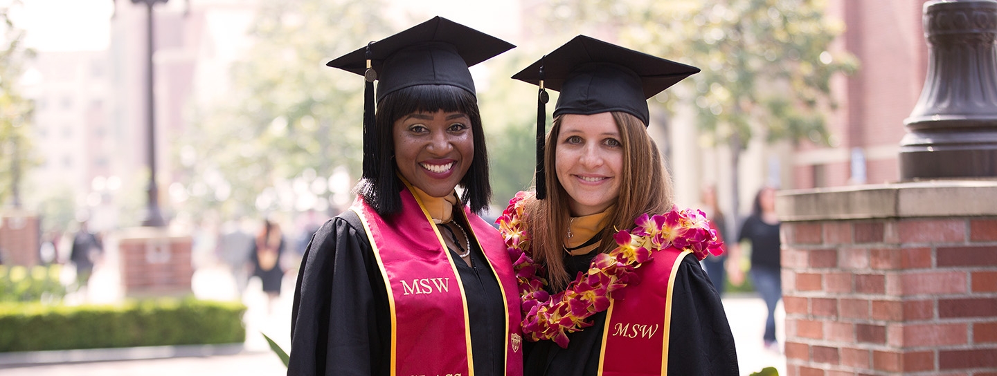 two USC MSW graduates